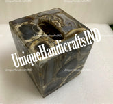 Agate Tissue Box, Bathroom Tissue Box, Napkin Holder, Handmade Bathroom Home Decor Accessories Unique Handicrafts IND